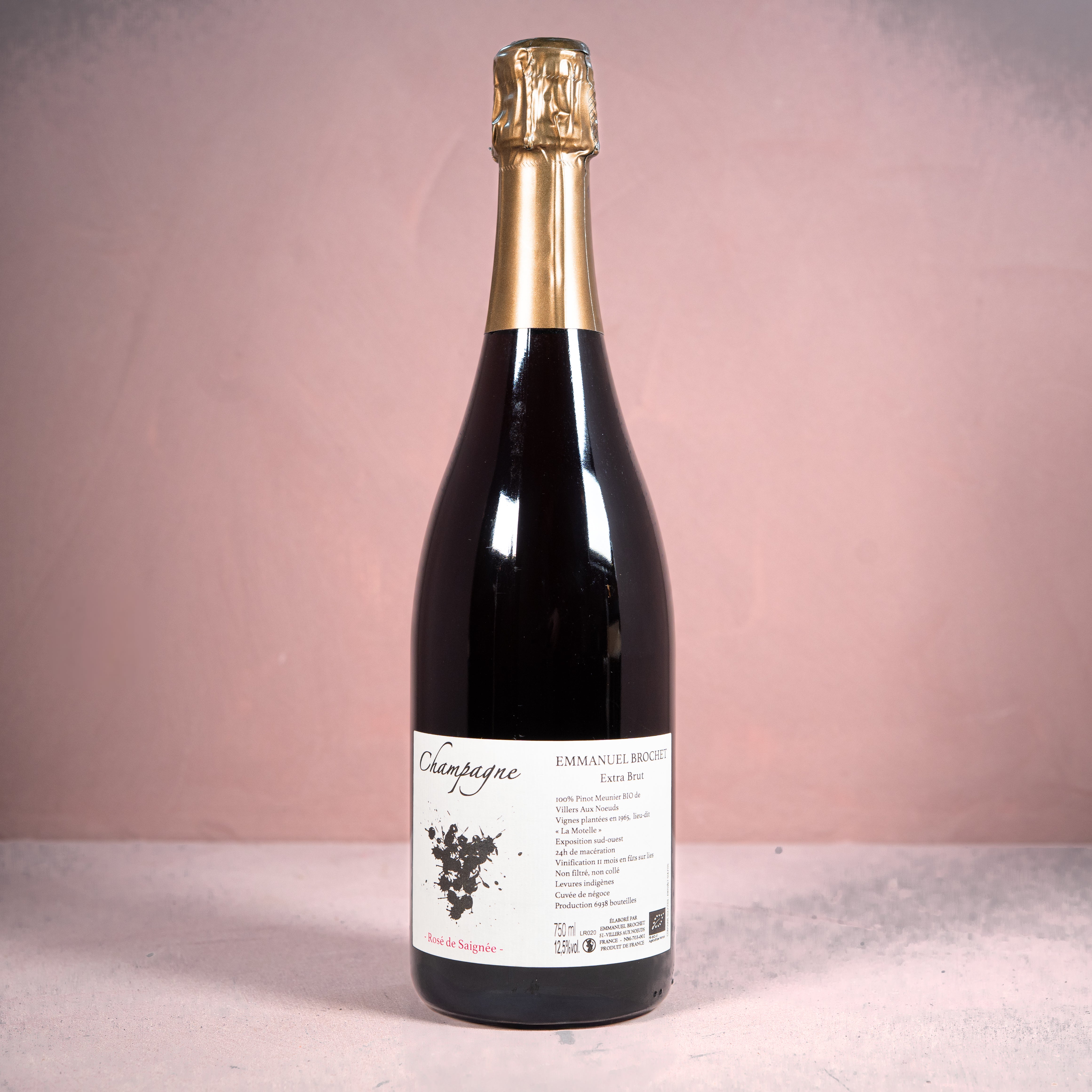 ワイン Emmanuel Brochet Rose de Saigne 750ml Emmanuel Brochet Rosé de Saignée Extra Brut Champagne