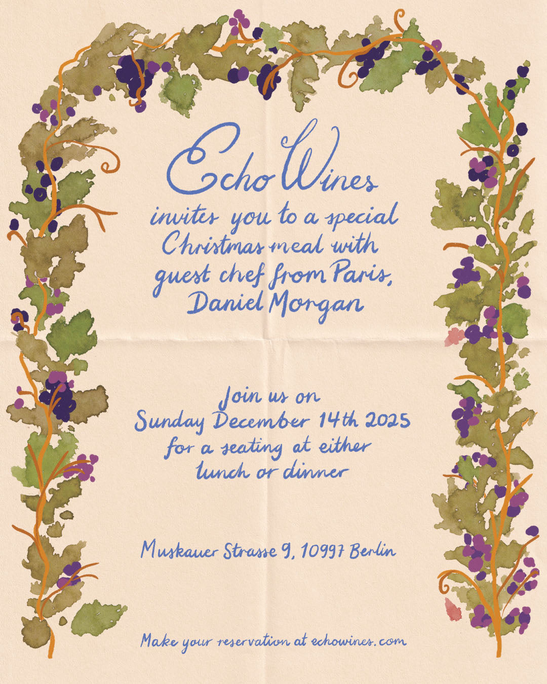 Christmas with Chef Daniel Morgan and Echo Wines